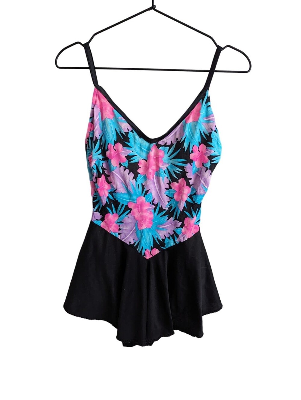 Vintage 1990s Pacific Connections Womens Sz 12 One Piece Swimsuit Floral